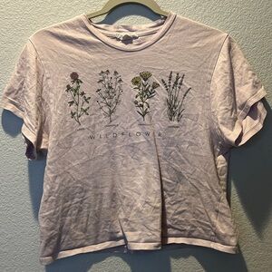Outlaw wildflower cropped shirt